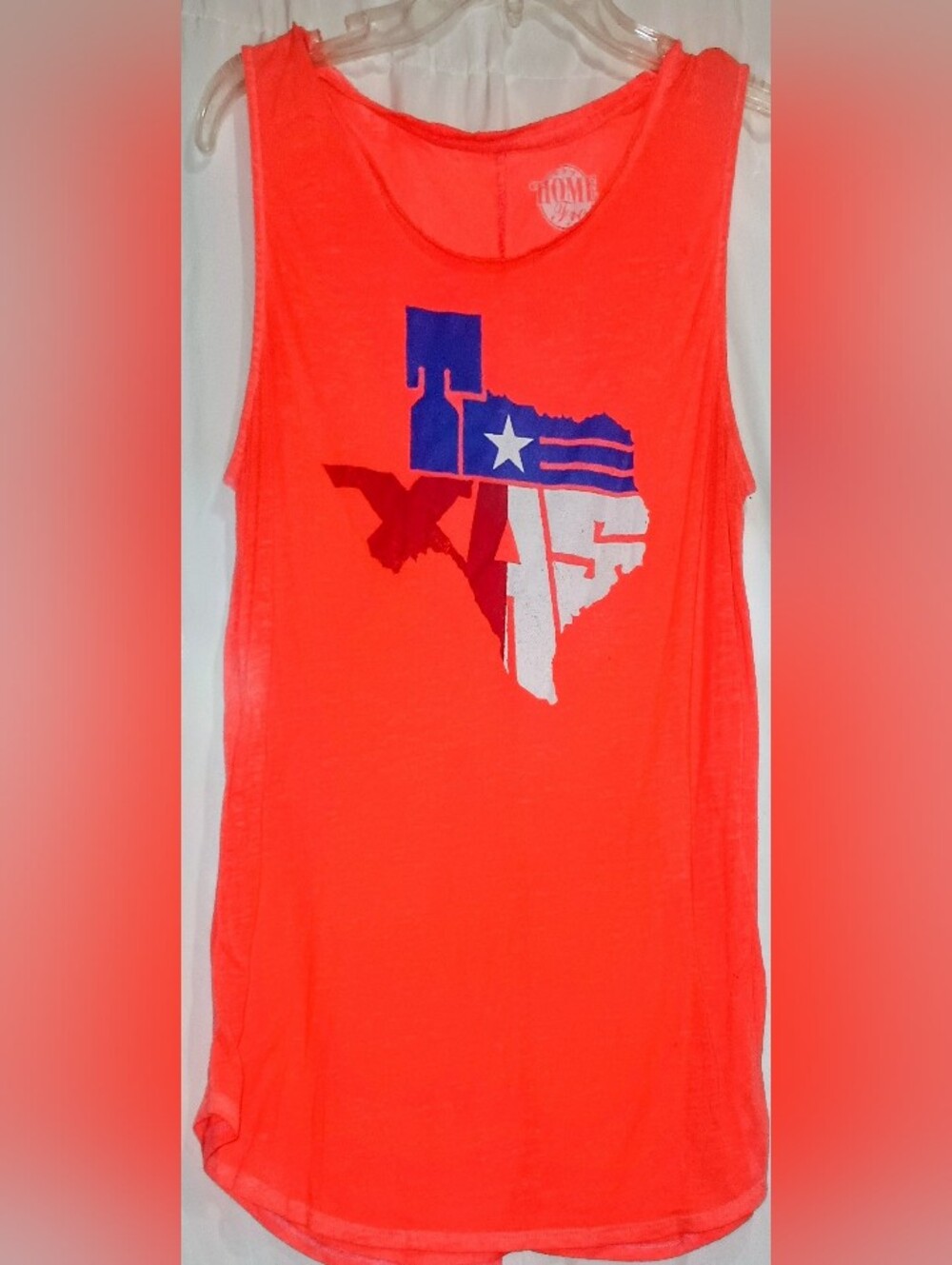 Bright Orange Texas Flag Graphic Tank